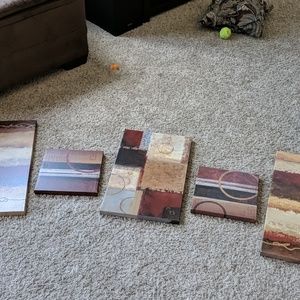 5 piece canvas painting set